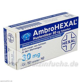 AmbroHEXAL Hustenlöser 30mg Tabletten, 50 ST – PZN 3692240 из Германии