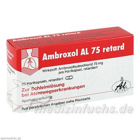 AMBROXOL AL 75 RETARD, 20 ST – PZN 4751565 из Германии