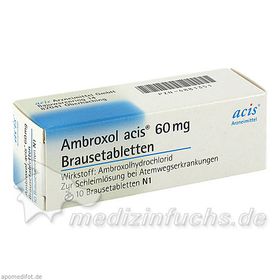 Ambroxol acis 60mg Brausetabletten, 10 ST – PZN 4881351 из Германии