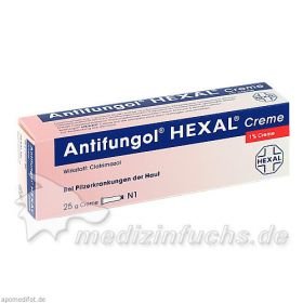 ANTIFUNGOL HEXAL Creme, 25 G – PZN 4972510 из Германии