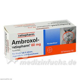 Ambroxol-ratiopharm 60mg Hustenlöser, 50 ST – PZN 680905 из Германии