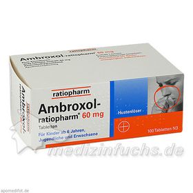 Ambroxol-ratiopharm 60mg Hustenlöser, 100 ST – PZN 680911 из Германии