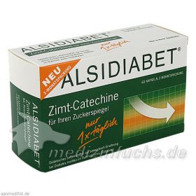 ALSIDIABET Zimt-Catechine f.Diab.TypII 1xtaegl., 60 ST – PZN 7026899 из Германии