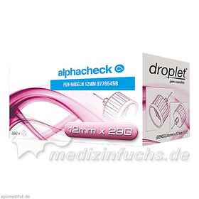 ALPHACHECK Droplet Pen Nadeln 12mm, 100 ST – PZN 7785458 из Германии
