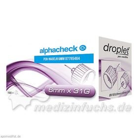 ALPHACHECK Droplet Pen Nadeln 6mm, 100 ST – PZN 7785464 из Германии