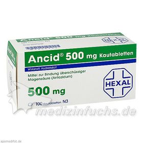 Ancid 500mg, 100 ST – PZN 838335 из Германии