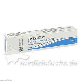 ANESDERM 25mg/g + 25mg/g Creme, 30 G – PZN 9071504 из Германии
