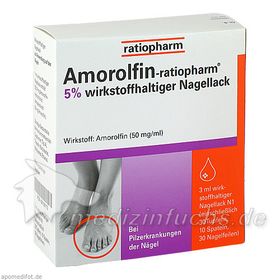 Amorolfin-ratiopharm 5% wirkstoffh. Nagellack, 3 ML – PZN 9199173 из Германии