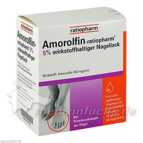 Amorolfin-ratiopharm 5% wirkstoffh. Nagellack, 5 ML – PZN 9199196 из Германии