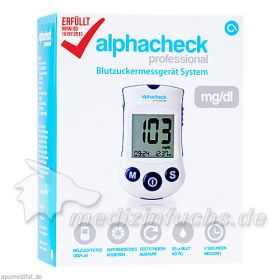 alphacheck professional Blutzuckermessgerät mg/dl, 1 ST – PZN 9207493 из Германии