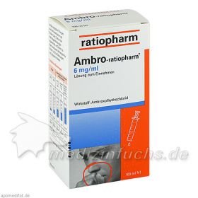 AMBRO RATIOPHARM 6 mg/ml L, 100 ML – PZN 9731768 из Германии