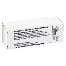 Mercurius Solub. D 12 Globuli Hahnemann  (10 g) – PZN 2222029 из Германии