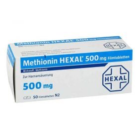 Methionin Hexal 500 mg Filmtabletten (50 stk) – PZN 2428110 из Германии