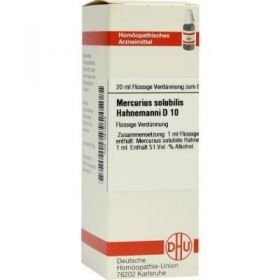 Mercurius Solub. D 10 Dilution Hahnemann  (20 ml) – PZN 2618023 из Германии