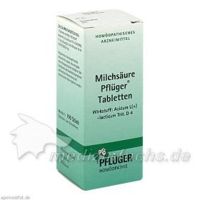 Milchsäure Pflüger Tabletten, 100 ST  – PZN 1222381 из Германии