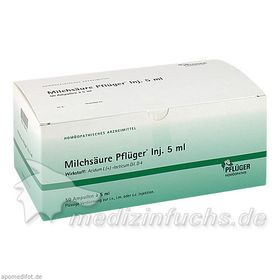 Milchsäure Pflüger Injektionslösung 5ml, 50 ST – PZN 1222412 из Германии