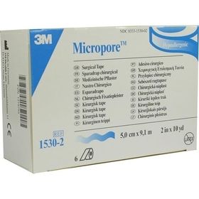 MICROPORE WEI 9.10MX5.00CM, 6 ST – PZN 1319755 из Германии