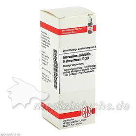 MERCURIUS SOLUB HAHNEM D30, 20 ML – PZN 2618069 из Германии