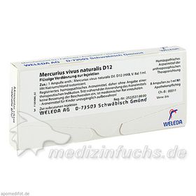 Mercurius vivus naturalis D12, 8X1 ML – PZN 2745951 из Германии