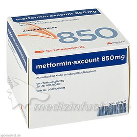 Metformin axcount 850mg, 120 ST – PZN 343243 из Германии