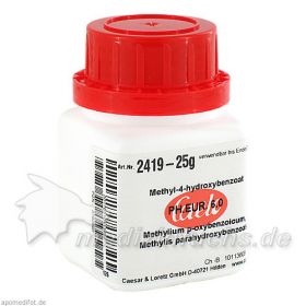 METHYL-4-Hydroxybenzoat, 25 G – PZN 3792800 из Германии