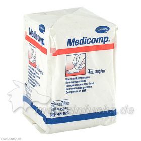 MEDICOMP UNSTERIL7.5X7.5CM, 100 ST – PZN 4783849 из Германии