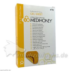 MEDIHONEY ANTIBAKTERIELLER GELVERBAND 5x5cm, 10 ST – PZN 5994838 из Германии