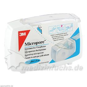 MICROPORE 1.25CMX5M ROLLENPFLASTER, 1 ST – PZN 6337930 из Германии