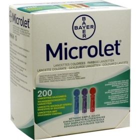 MICROLET Lanzetten farbig, 200 ST – PZN 6691206 из Германии
