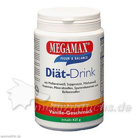 MEGAMAX DIÄT DRINK Vanille, 425 G – PZN 7577702 из Германии