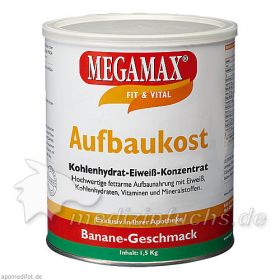MEGAMAX Aufbaukost Banane, 1.5 KG – PZN 815529 из Германии