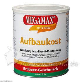 MEGAMAX Aufbaukost Erdbeere, 1.5 KG – PZN 815535 из Германии