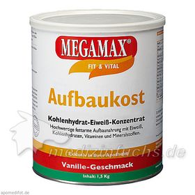 MEGAMAX Aufbaukost Vanille, 1.5 KG – PZN 815558 из Германии
