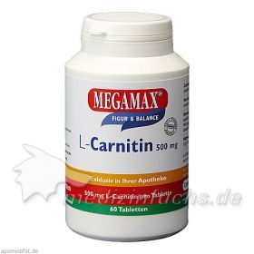 MEGAMAX L-Carnitin 500mg, 60 ST – PZN 8763246 из Германии