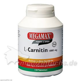 MEGAMAX L-Carnitin 1000mg, 120 ST – PZN 885731 из Германии