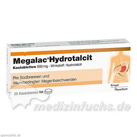 Megalac Hydrotalcit, 20 ST – PZN 8901122 из Германии