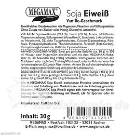 MEGAMAX Soja Eiweiss Vanille, 30 G – PZN 9221211 из Германии
