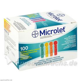 MICROLET Lanzetten farbig, 100 ST – PZN 9245275 из Германии