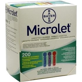MICROLET Lanzetten farbig, 200 ST – PZN 9245281 из Германии