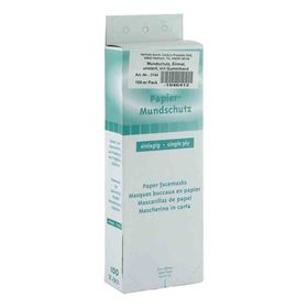 Mundschutz Papiervlies weiss mit Gummibänder (100 stk) – PZN 1046412 из Германии