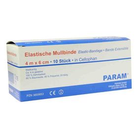 Mullbinden elastisch 6 cm mit Cellophan (10 stk) – PZN 3855653 из Германии