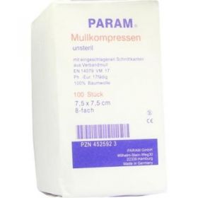 Mullkompressen 7,5x7,5 cm 8-fach unsteril (100 stk) – PZN 4525923 из Германии