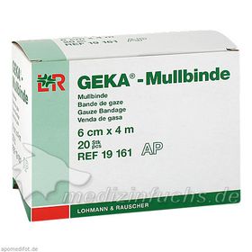 Mullbinde Geka 6cmx4m lose, 20 ST – PZN 1568518 из Германии