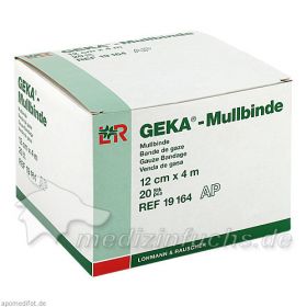 Mullbinde GEKA 12cmx4m lose, 20 ST – PZN 1568547 из Германии