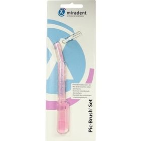 Miradent Pic-Brush Set transp.pink 1Halt+1B, 1 ST – PZN 2172254 из Германии