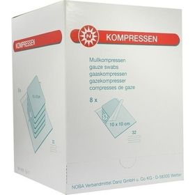 MULLKOMPRESSEN 10x10CM 32F STERIL, 8X5 ST – PZN 32974 из Германии