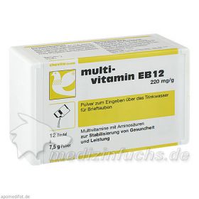 MULTIVITAMIN EB12 Pulver f.Tauben, 12X7.5 G – PZN 3443985 из Германии