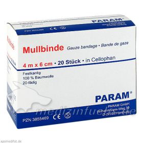 MULLBINDE 6CM M CELL, 20 ST – PZN 3855469 из Германии