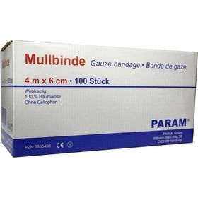MULLBINDE 6CM O CELL, 100 ST – PZN 3855498 из Германии