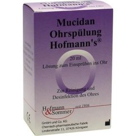 Mucidan Ohrspüllösung Hofmanns, 20 ML – PZN 3996365 из Германии